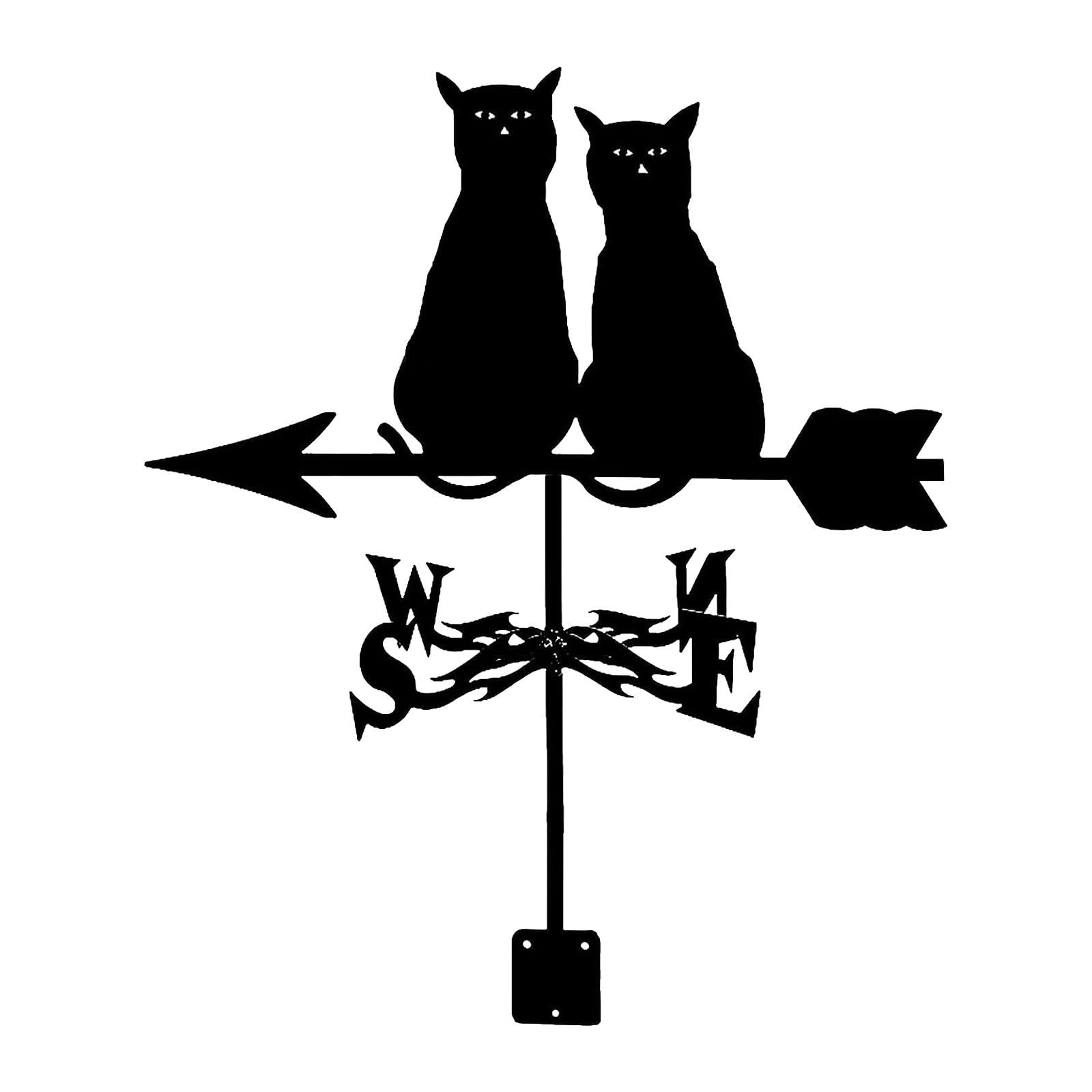 Weather Vane Iron Farmhouse Garden Stake Durable Weathercock Measuring Tools