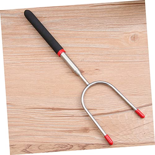 Asakkura 2 Pcs Garfo De Churrasco Telescópico Coxa De Aço Inoxidável Ao Ar Livre