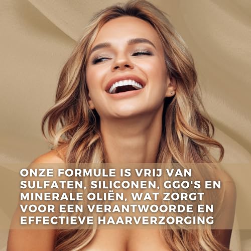 Kerargan - Dagelijkse Anti-Haaruitval Verzorging Zonder Uitspoelen met Ricinusolie - Hydratatie en Voeding voor Droog en Breekbaar Haar -Verrijkt met Aloë Vera-Zonder sulfaat, GMO, minerale olie-350ml - Afbeelding 6