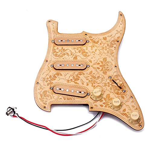 Pickguard précâblé Panneau De Guitare Électrique Plein Circuit Guitare Électrique Plaque De Protection en Bois - Les Beatles, Paul McCartney, John Lennon, RIngo Starr, George Harrison Pickguard précâblé Panneau De Guitare Électrique Plein Circuit Guitare Électrique Plaque De Protection en Bois