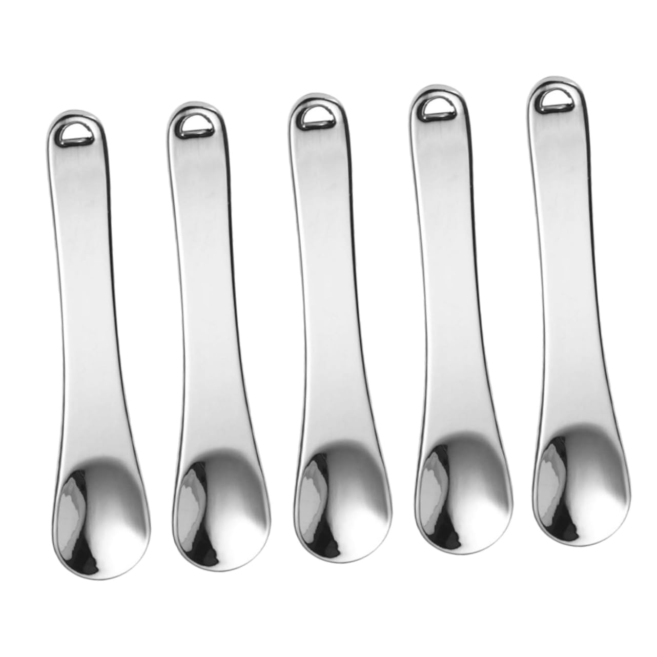 SOESFOUFU 5-piece Makeup Spatula Set Mini Beauty Scoops for Cream Face Eye Care Share Save Time