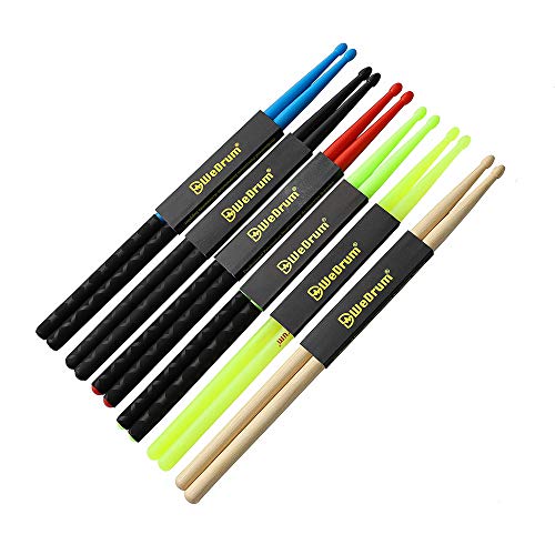 Musfunny Nylon Drum Sticks For Drum Set 5A Light Durable Plastic Exercise Anti-Slip Handles Drumsticks For Kids Adults Musical Instrument Percussion Accessories thumb #5