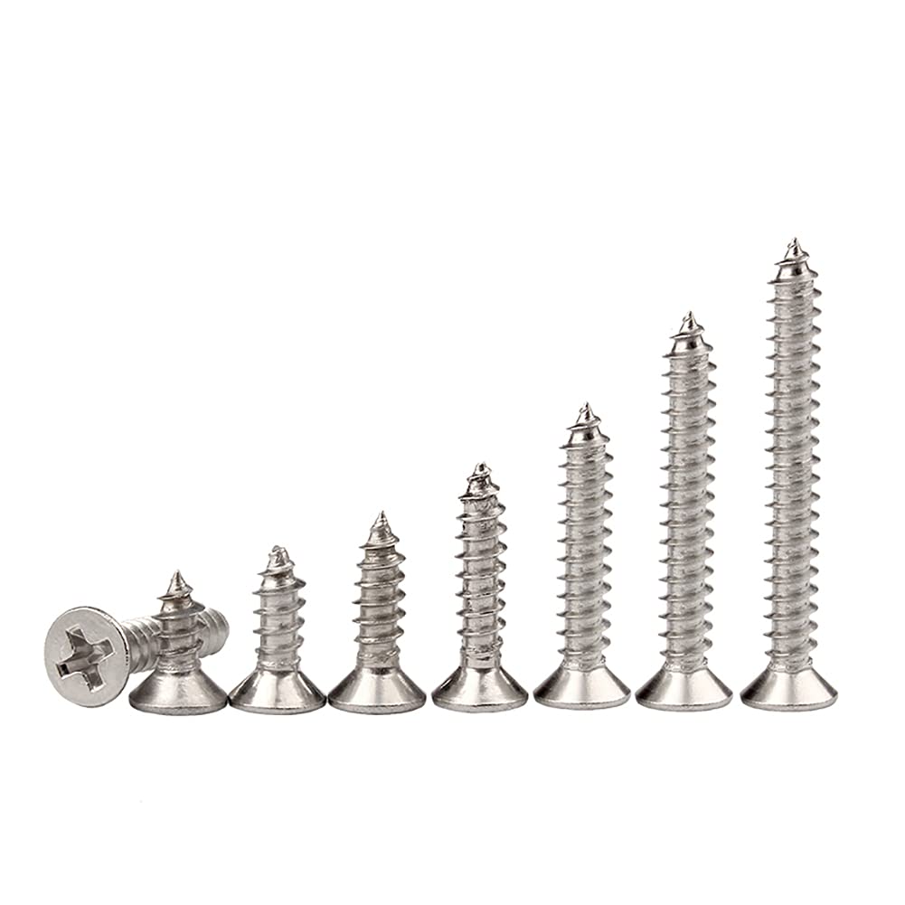 GOONDSD 1300PCS KIT SET M3 304 Cabeza Plana De Acero Inoxidable Tornillo De Toques De Toques Cruzado Roscado Empotrado