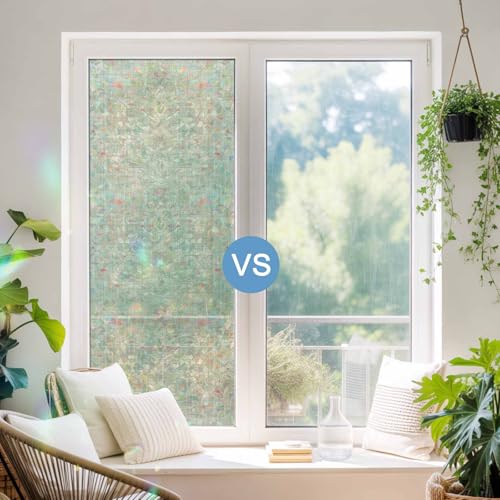 Película de privacidad para ventana color crema 17.7x78.7 pulgadas miniatura 4