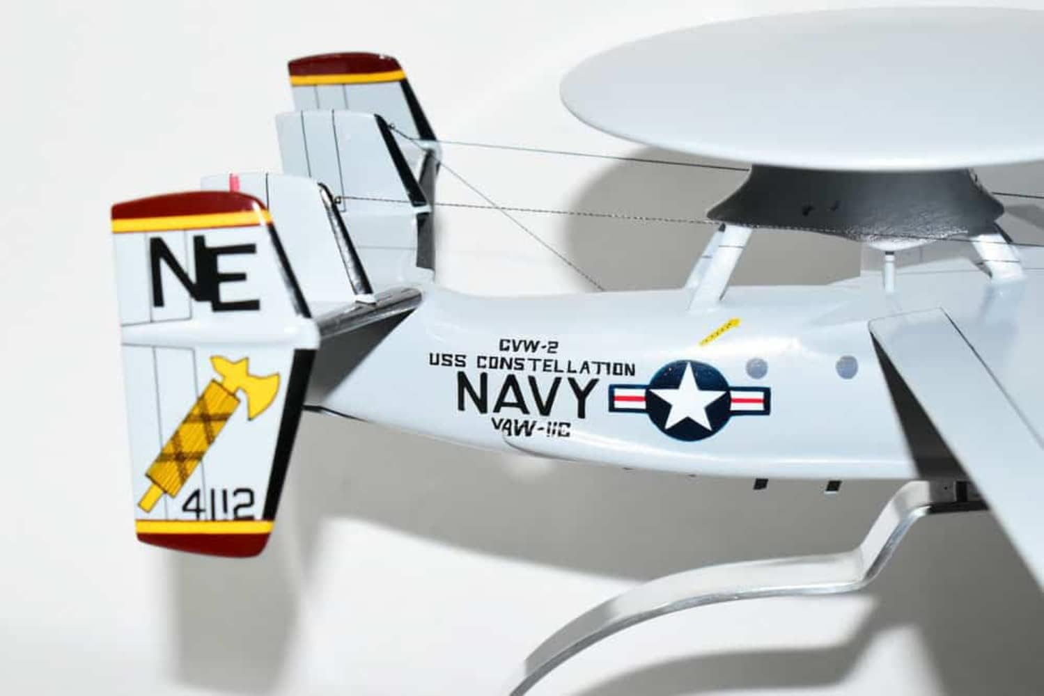 VAW-116 Sun Kings E-2c Model, Navy, 1/54 (18" Wingspan), Mahogany