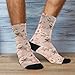 KLL Chic Bearded Dragon Reptile Rose Gold Fashion men’s crew socks running athletic wicking mens black socks (2-Pair)