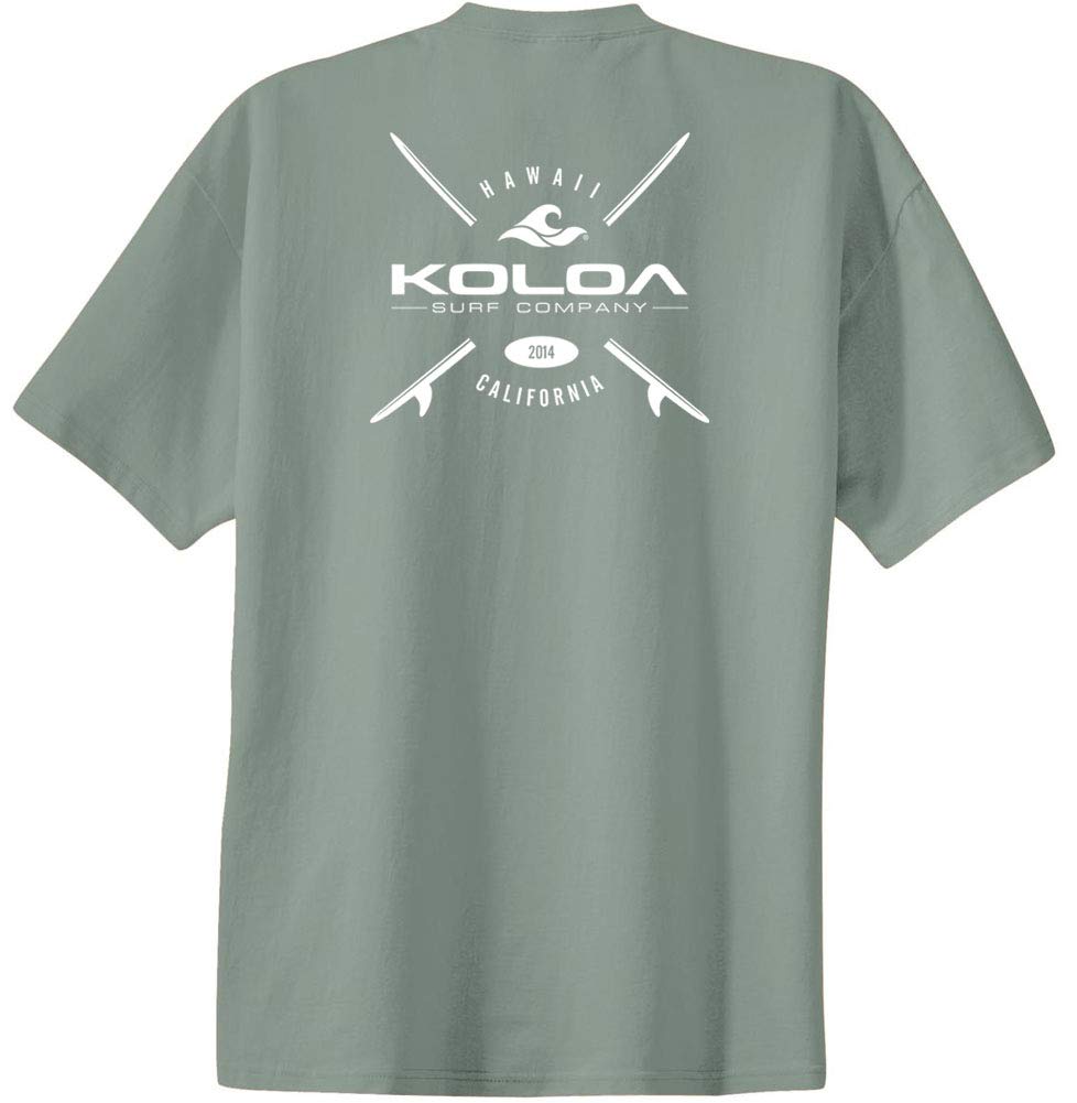 Koloa Surf Cross Boards Logo Heavy Cotton T-Shirts. Regular, Big and Tall Sizes