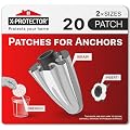 X-Protector Patches for Anchors - 20 PCS Set of 2 Sizes - Loose Wall Anchor Fix Pad - Dry Wall Anchor Repair Pads - Plaster Wall Anchors - Wall Anchors Repair Patches to Keep Them in Place!