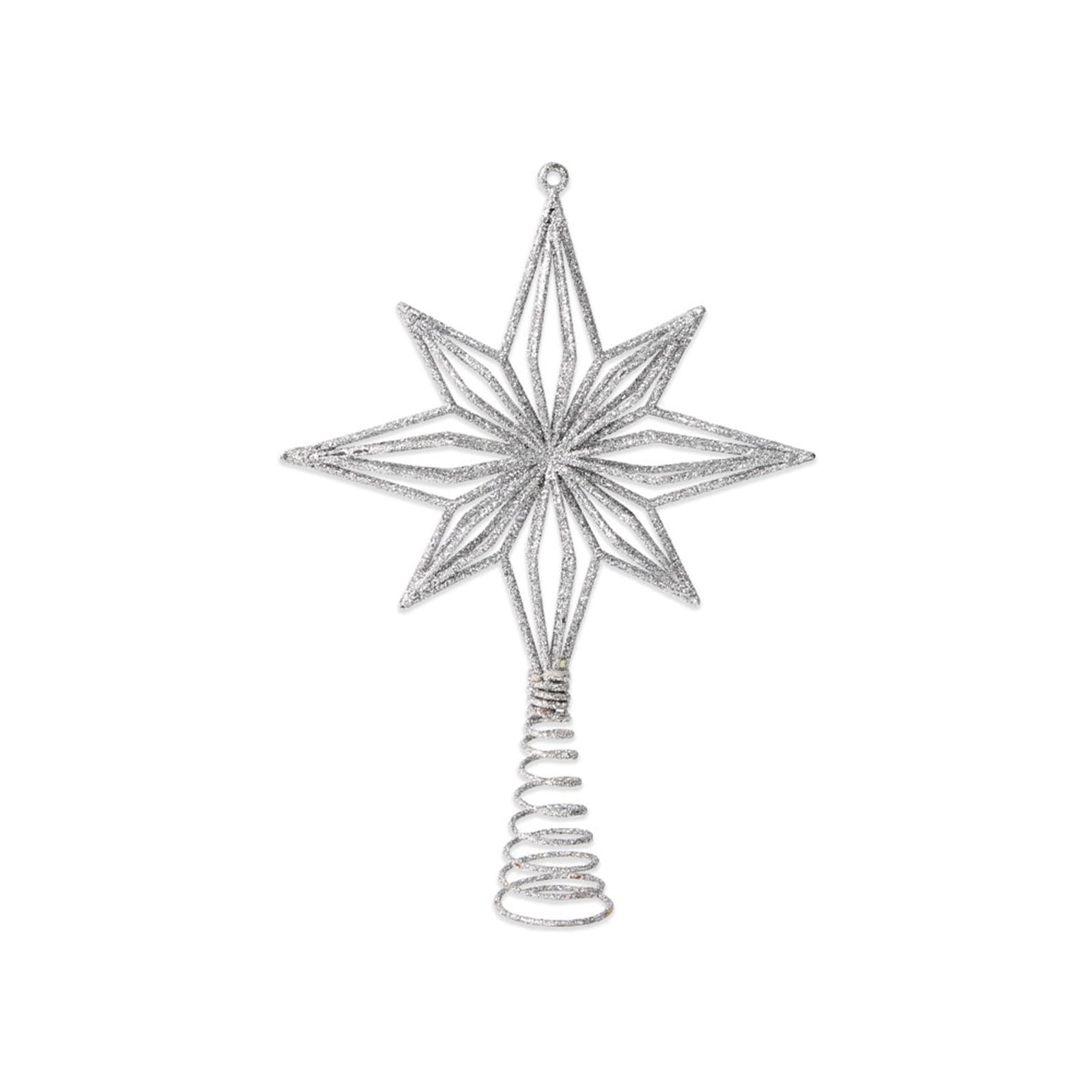 KAQNTUD Shimmering Metal Christmas Tree Toppers, Star Decoration, User-friendly Designs for Holiday Parties, Indoor Christmas Tree Toppers, Star Metal Cave Ornament