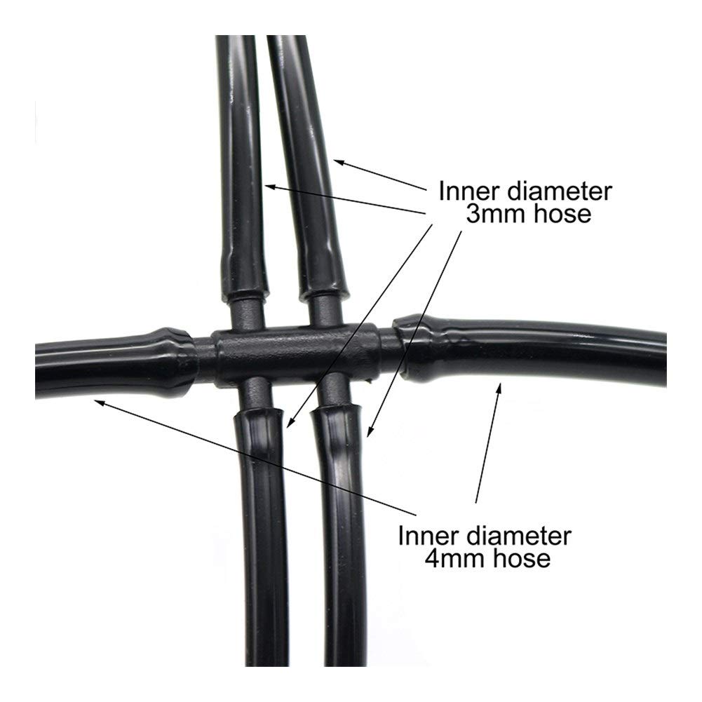 Giunti per Tubi in PVC da 1/4" a 1/8" Splitter da Giardino a 6 Vie Raccordi per irrigazione a Goccia Connettore per Tubo Strumenti per l'agricoltura Connettore per Tubo dell'Acqua 20