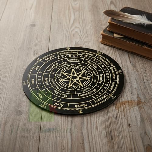 Image of Vastu Star Dowsing Board | 9 Inch | with Brass Pendulum (Pendulum Assorted) Acrylic Divination Board