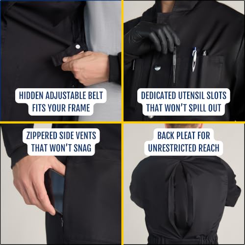 Image of The Lab Coat Project: 100% Cotton Chemistry Men's 6-Pocket Long Cuffs Snaps