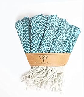 SMYRNA TURKISH COTTON Vintage Series Small Hand Towels - Set of 6 | 30 x 30 cm | 100% Turkish Cotton | Soft Wash Cloths, Drying Up Cloths, Re-usable Face Cloths | Luxury Mini Towel Set - Grey