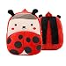 Zaino Bambina Zainetto Ragazzi Bambini da Scuola a Forma di Animali Zaini Peluche a Tracolle Soffice Carino (Coccinella, 24 * 10.5 * 26.5cm)