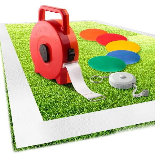 Enjoyard Fußball Court Linien - breite 4cm Badminton Court Linien Spielfeldmarkierung Verstellbares Gerichtslinien Mehrspieler-Fußball -Kampftraining