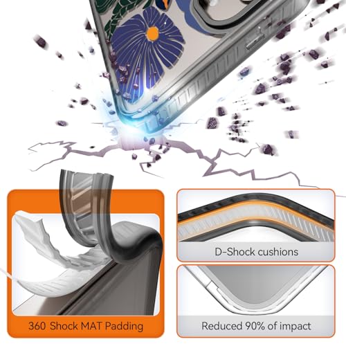 Coque Samsung S24 Rosarnnah Passiflora 6,2" noire antichoc