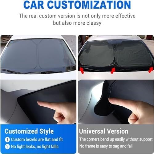 Tendine Parasole Auto Parasole per parabrezza auto Per Peugeot Expert 2000-2024, protezione parasole pieghevole anti-UV, argento Tenda parasole(Black)