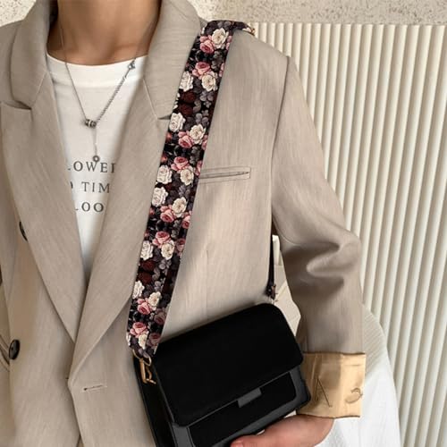 Image of Purse Strap Crossbody Shoulder Canvas Straps 1.5 inch Wide Replacement Adjustable Aesthetic Cute for Women Girls Bag