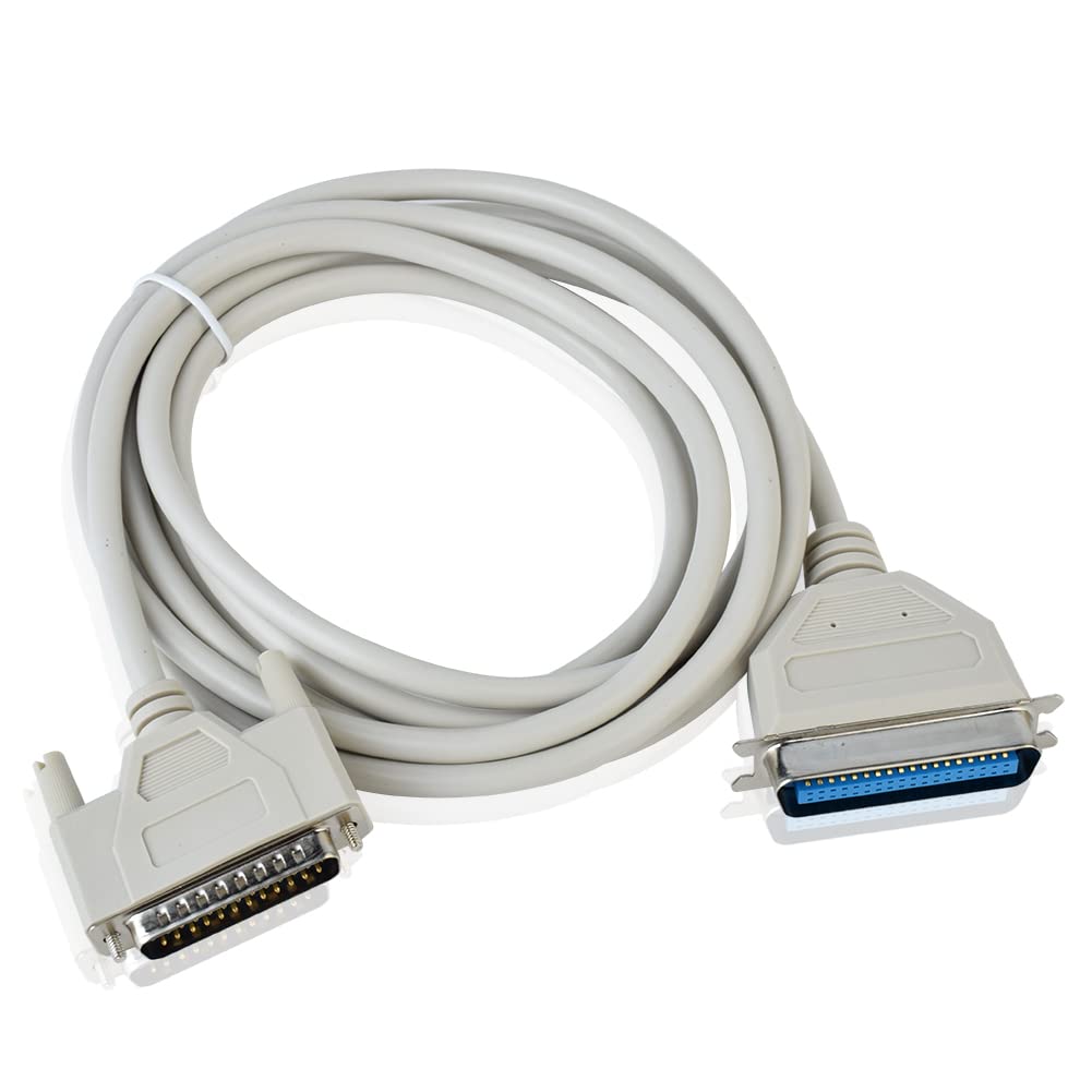 Cavo Parallelo per Stampanti, DB25 su CN36 36-Pin, Maschio a Femmina, IEEE1284, 140cm (4.6ft), per LPT Parallela, Copiatrice, Scanner e Altre Attrezzature