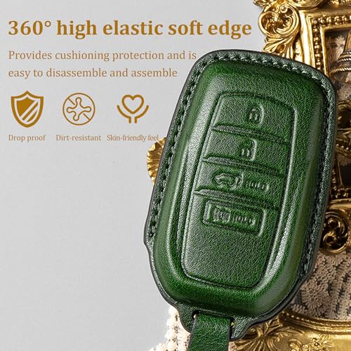 Image of for Toyota Key Fob Cover Leather car Key case fits 2027 2026 2025 2024 Grand Highlander Camry Crown Signia Highlander Venza Land Cruiser Accessories
