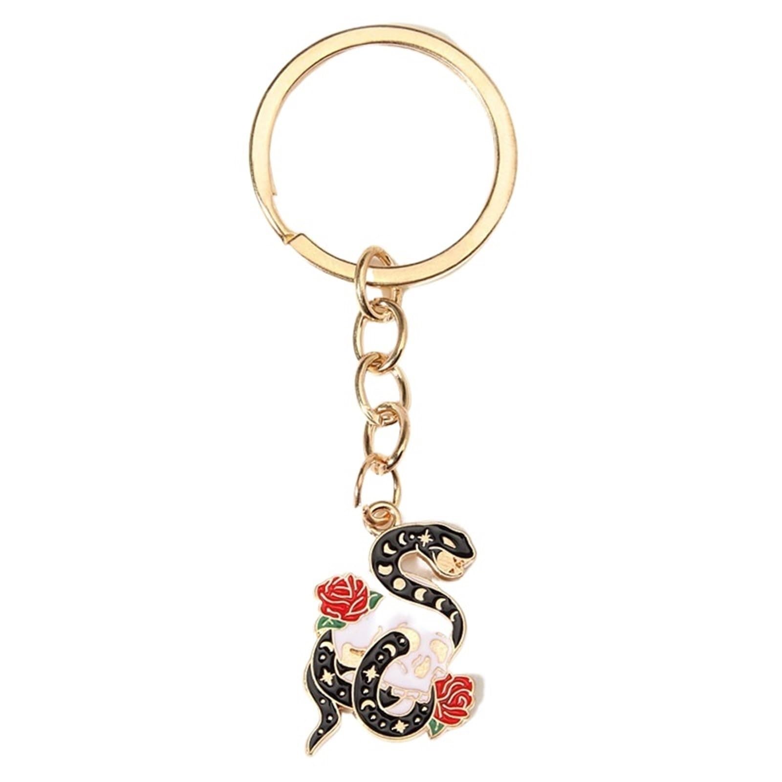 Bijoux de sacs de luxe avec pendentif serpent métallique - 4