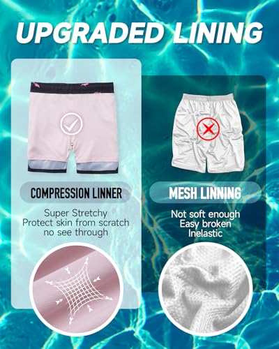 Mens Board Shorts Quick Dry 5 inch Swim Trunks with Compression Liner, Bathing Suits Beach Shorts with Pockets2