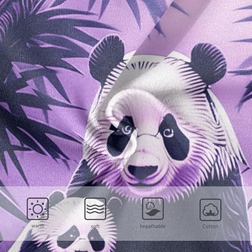 Cotton Girls Underwear Toddler Cute Panda Purple Panties for Girl Fun Print Undies Kids Briefs 2t3