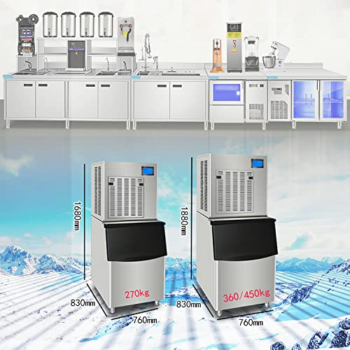 110V Commercial Ice Maker Machine Granular Ice- 330 LBS/24H with 286 Pounds Storage Bin Capacity - Automatic Ice Maker Water Filter & Scoop Included for Home, Business, Restaurants, Bars