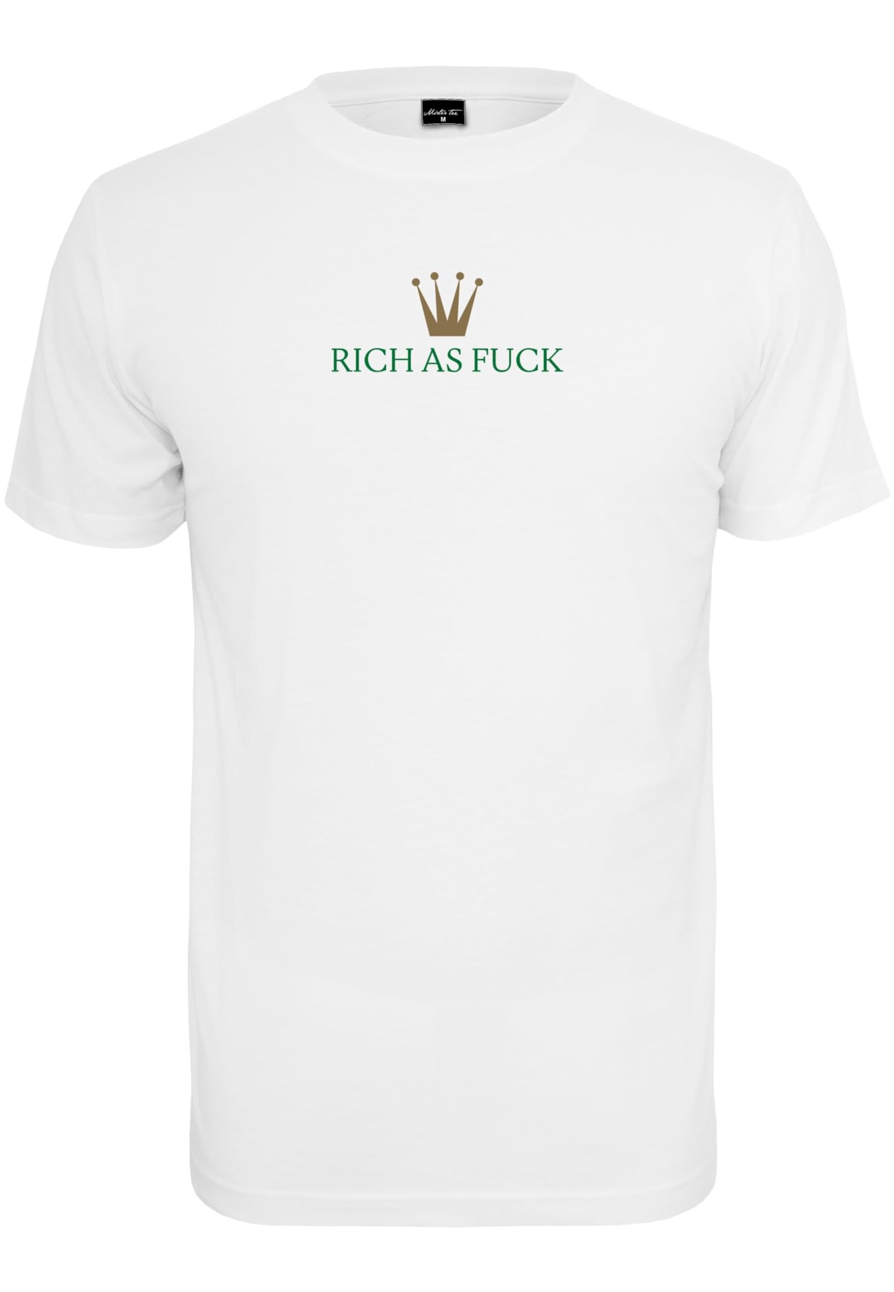 Mister Tee Herren Rich As Fuck Tee T-Shirt, Schwarz (Black 00007), Medium (Herstellergröße: M)