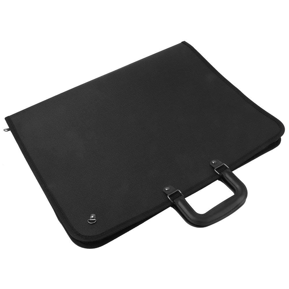 PVC Portable Painting Plate Bag A3 Drawing Sketch Board Storage File Bag Document Carry Case Black