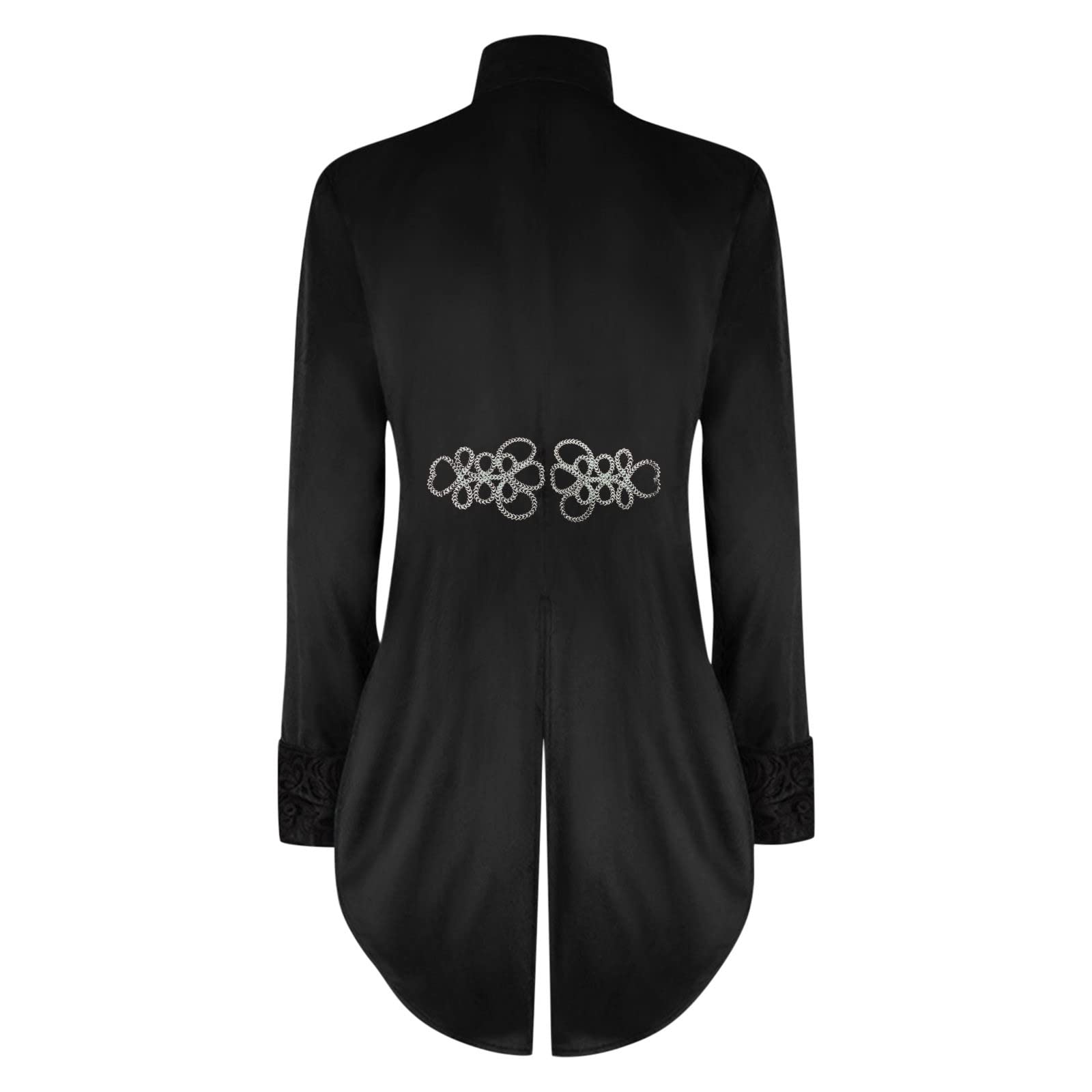 Herren Steampunk Vintage Frack, Herren Retro Renaissance Kleidung, Smoking Mittelalter Kleidung Herren Frack Jacke Steampunk Mantel Gothic Vikings Gehrock Frack Mantel Karneval Kostüm