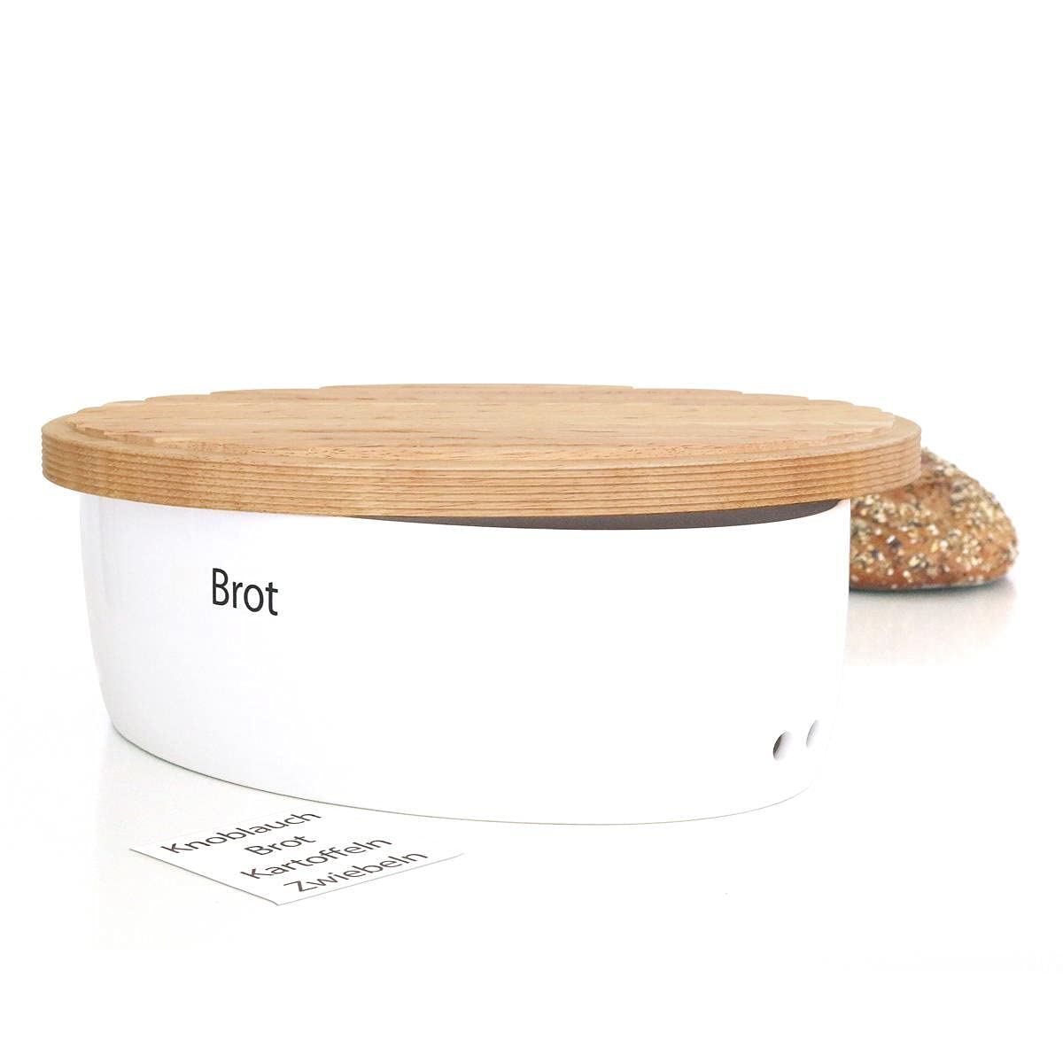 Continenta 440s.de Brottopf XL aus Keramik mit Holzdeckel, ca. 36 x 23 x 13,5 cm | CON-03932000