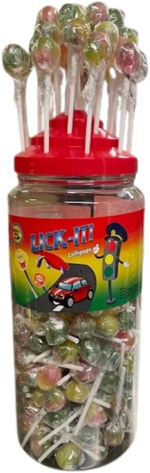 Lick It Traffic Light Lollipops 150 per Tub - Bulk Pack - Perfect For Party Bags By Sweetish