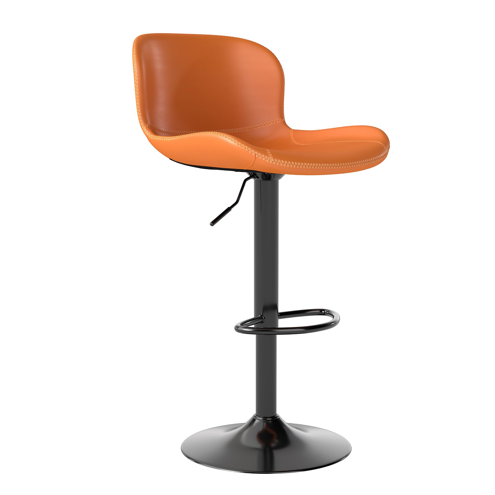 Youhauchair Barhocker, Barhocker Höhenverstellbar aus Kunstleder, wasserdicht und verschleißfest, Hocker mit Rückenlehne und Fußstütze, Drehbarer bar Stool, modern