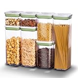linoroso 7pcs Set Food Fresh Storage Organizer Vacuum Sealed Food box Time Storage Jar