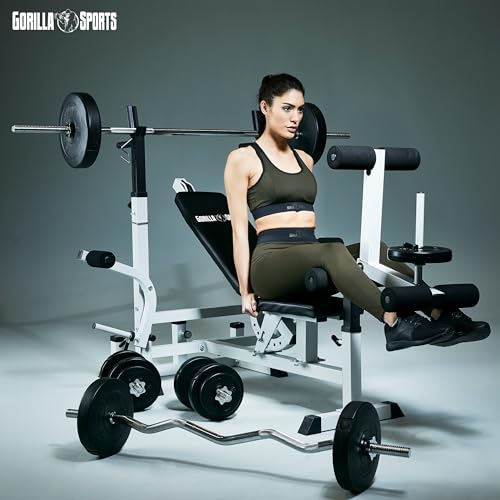 Gorilla Sports Banc de Musculation Universel avec Supports...