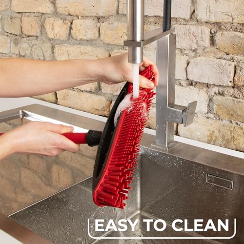 Vileda Always Clean Pet Pro Bürstenset, rot, mittel