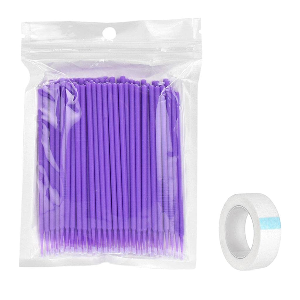Club Bollywood®100Pcs Disposable Eyelash Extension Microbrush Swabs & Under Eye Pads Purple| Eyelash Tools| Eyelash Tools|Health & Beauty |• Health & Beauty|100 Pieces Swabs-picture-32