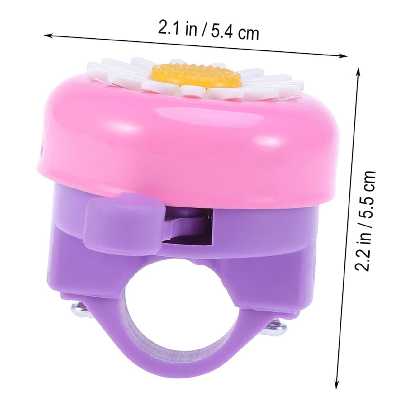 BESTonZON 2Pcs Daisy Bike Bells Adorable Pink Purple Bike Accessories for Easy to Install Loud Sound Present for Boys