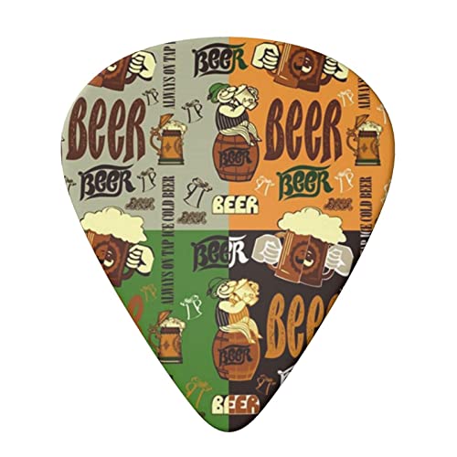Ensemble de 6 médiators de guitare à bière pour guitare acoustique, guitare électrique, basse, ukulélé – fin, moyen et… - Les Beatles, Paul McCartney, John Lennon, RIngo Starr, George Harrison Ensemble de 6 médiators de guitare à bière pour guitare acoustique, guitare électrique, basse, ukulélé - fin, moyen et… – Image 4