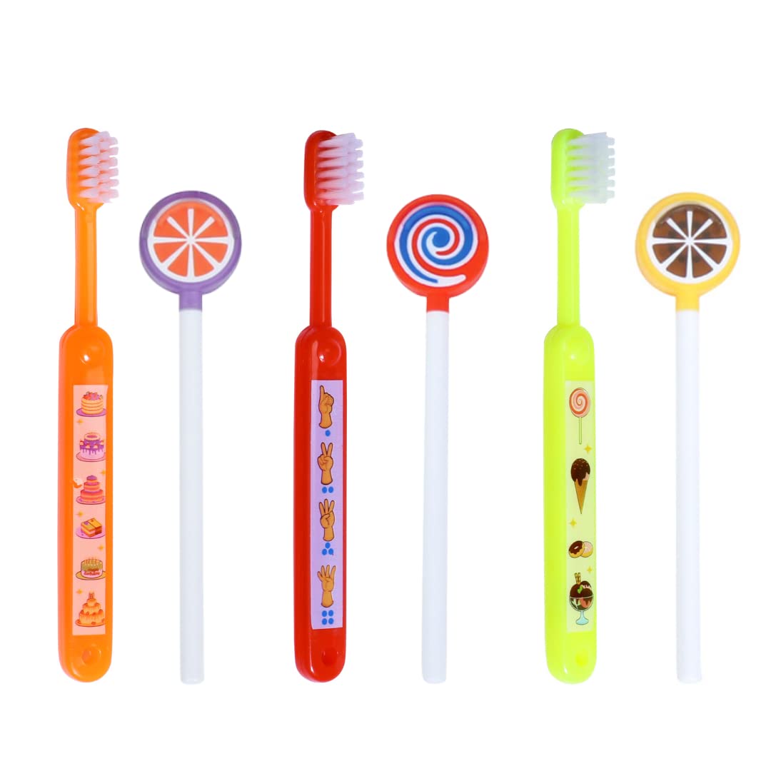 MAXI ABC Baby Toothbrush and Tongue Cleaner - Oral Hygiene Kit for 1 year+ baby, girls, boys, infants, Multicolor (Pack of 3)-picture-23