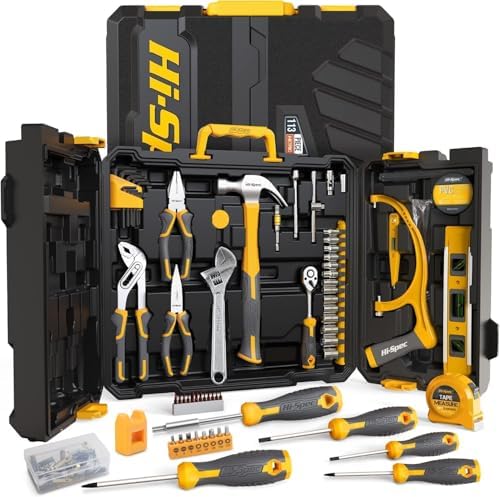 Hi-Spec Caja de Herramientas con 113 Piezas. Herramientas de Mano para Bricolaje, Mantenimiento, Mec...