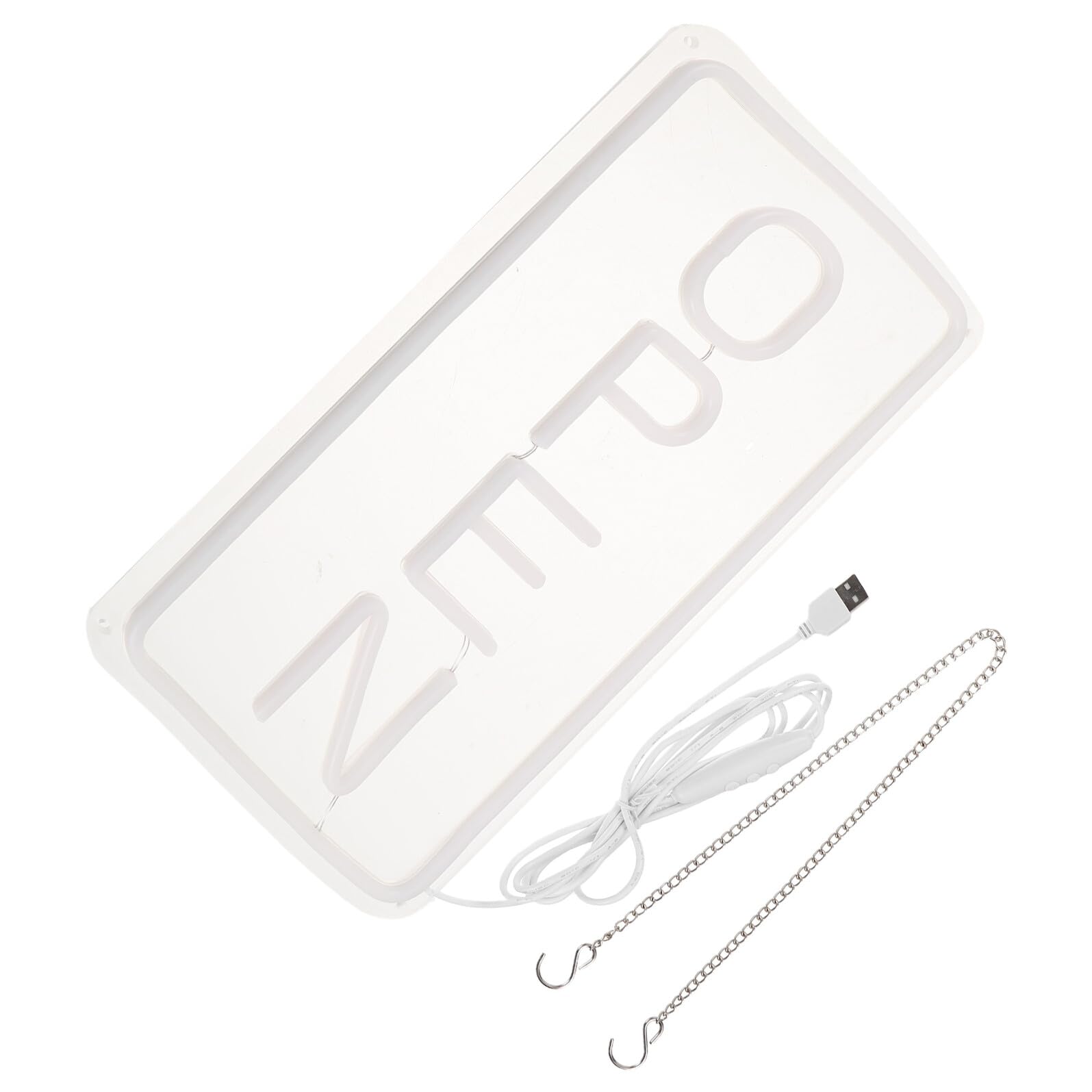 BESPORTBLE Letrero de Neón LED Luz de Neón para Pared Vertical Letrero de Tienda Abierta Decoración de Dormitorio de Abierto USB