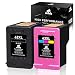 IKONG Ink Cartridge 63 Remanufactured Replacement for HP 63 Ink with Ink Level Display, 63XL ink cartridges (1 Black & 1 Tri-color) Work with Envy 4520 4516 4655,OfficeJet 4650 3830,DeskJet 2130 3634