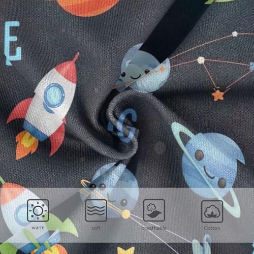 Toddler Girl Panties, Cute Cartoon Planets Girls Cotton Underwear, 2T–8 Years3