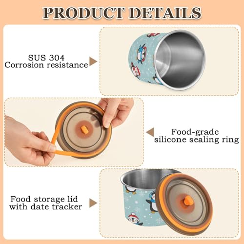 Contenedor hermético de acero para café 900 ml DOMIKING miniatura 4
