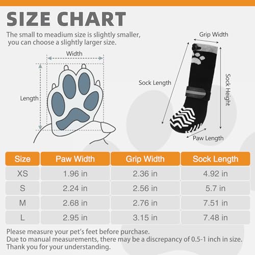 Kooltail BJSJ084_BLKL Non-Slip Dog Socks For Hot Pavement To Prevent Licking Paws,Dog Grippy Boots&Paw Protector thumb #3