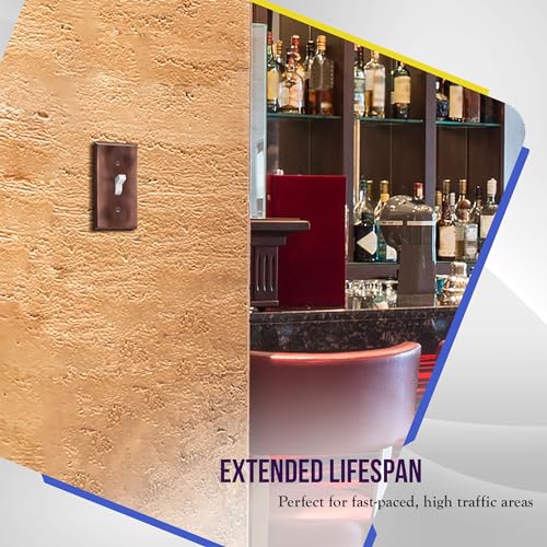 Image of ENERLITES Toggle Light Switch Metal Wall Plate, Stainless Steel Switch Cover, Corrosion Resistant, Standard Size 1-Gang 4.50 inch x 2.76 inch,Stainless Steel 201, 7711-AC, Antique Copper | Antique copper finish; Rust-proof Stainless Steel 201; Standard 1-gang; Fits toggle switches; 7711-AC
