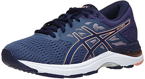 ASICS Womens Gel-Flux 5 Running Shoe, Blue/Canteloupe/Peacoat, Size 9.5