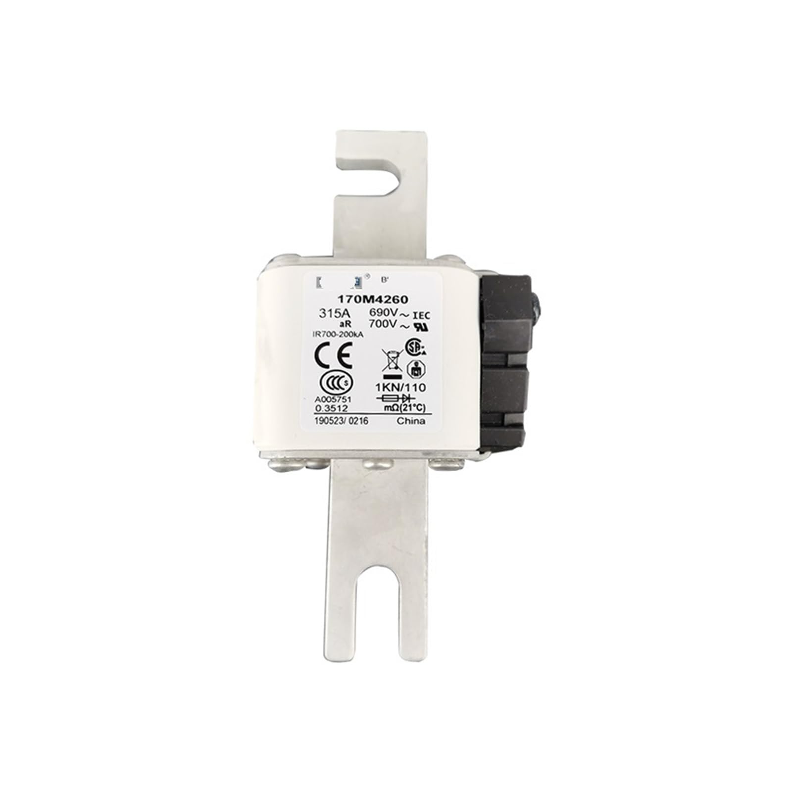 Fusible rapide 170M4260 MYRRHE pour emballage de composants électroniques de puissance